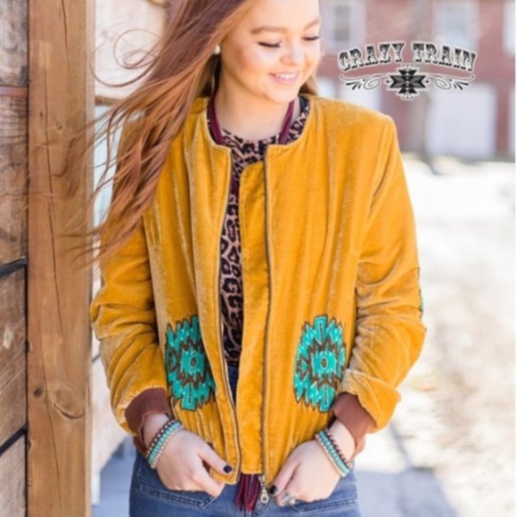 Crazy Train Jackets & Blazers - Crazy Train Mustard Moon Jacket NEW! Soft & Comfy!